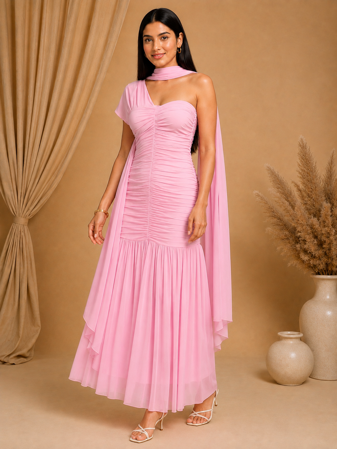Lemon Mesh Net Dress