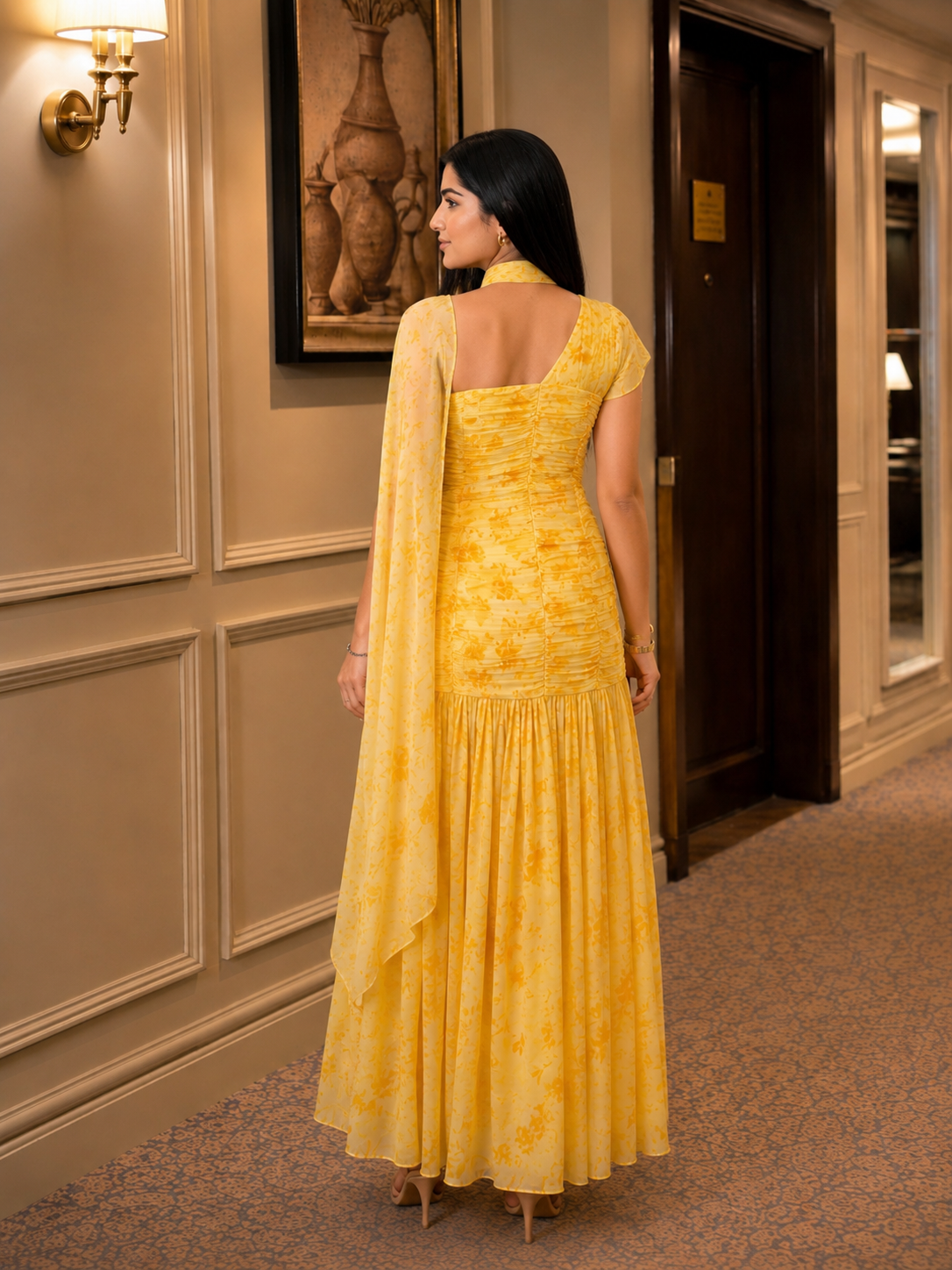 Lemon Mesh Net Dress