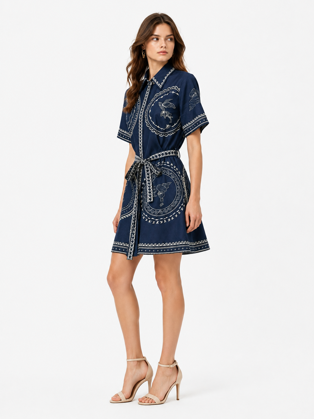 Printed Linen Blend Tunic