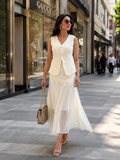 Waist Coat with Georgette Lace Skirt