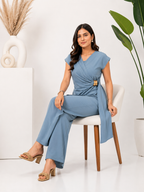 Satin Flair Top with Pants