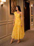 Lemon Mesh Net Dress