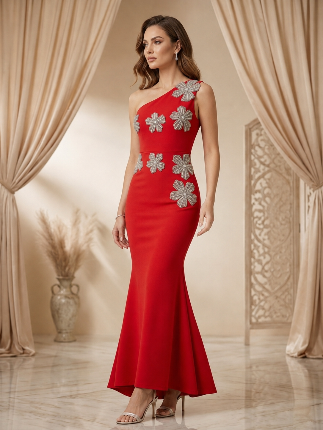 Off Shoulder Bodycon Long Gown
