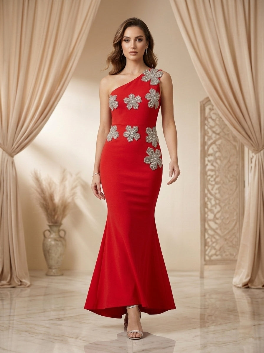 Off Shoulder Bodycon Long Gown